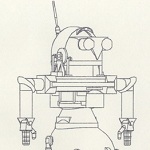 Wireframe art of Rusty.